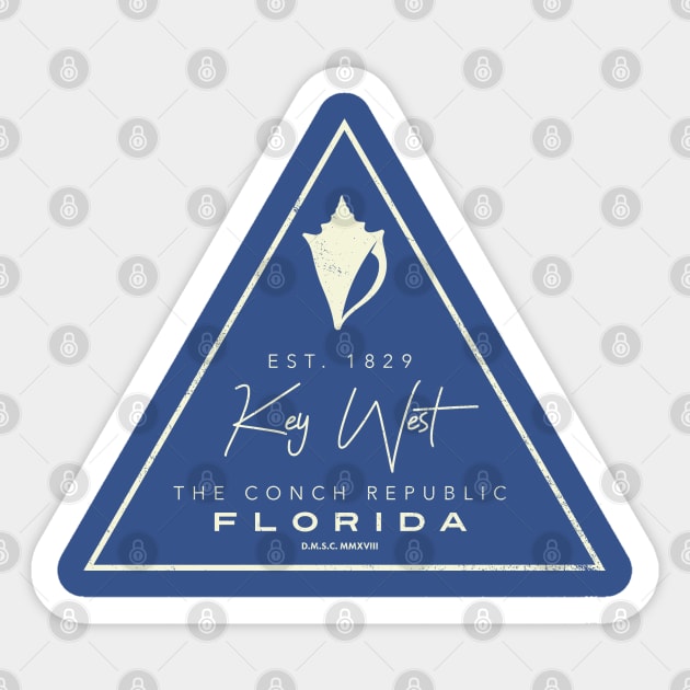 Key West Florida - Conch Sticker by DMSC